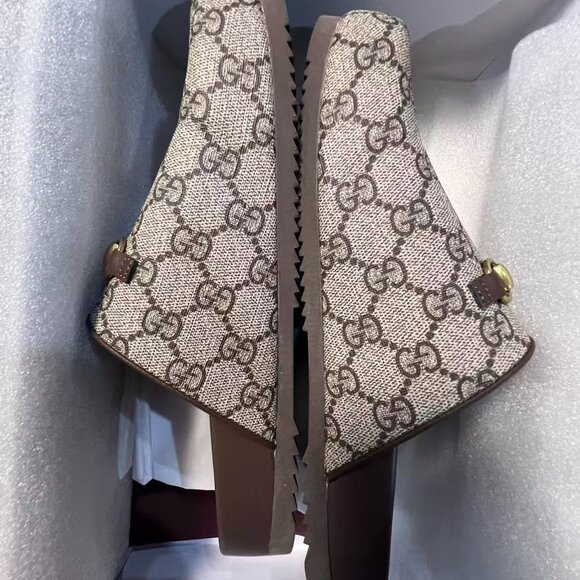 Women’s Horserbit Mule Beige GG Canvas, New With Boxe Size 39 - Picture 5 of 12